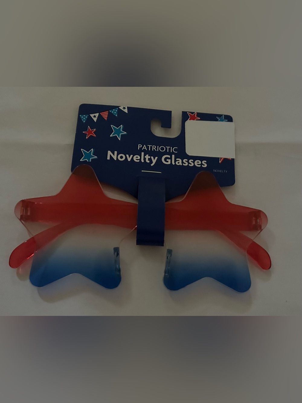 New Patriotic Red Clear Blue Novelty Glasses Star Shaped Kids Men’s Women’s